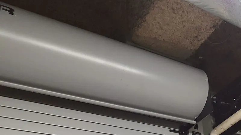 Hood of a Raynor rolling steel door